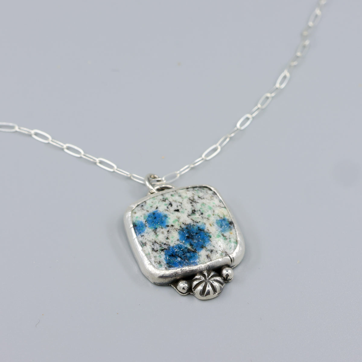 K2 Jasper one of a kind pendant on sterling silver chain