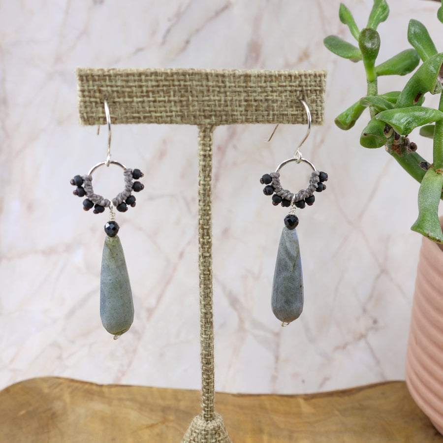 labradorite sterling silver earrings