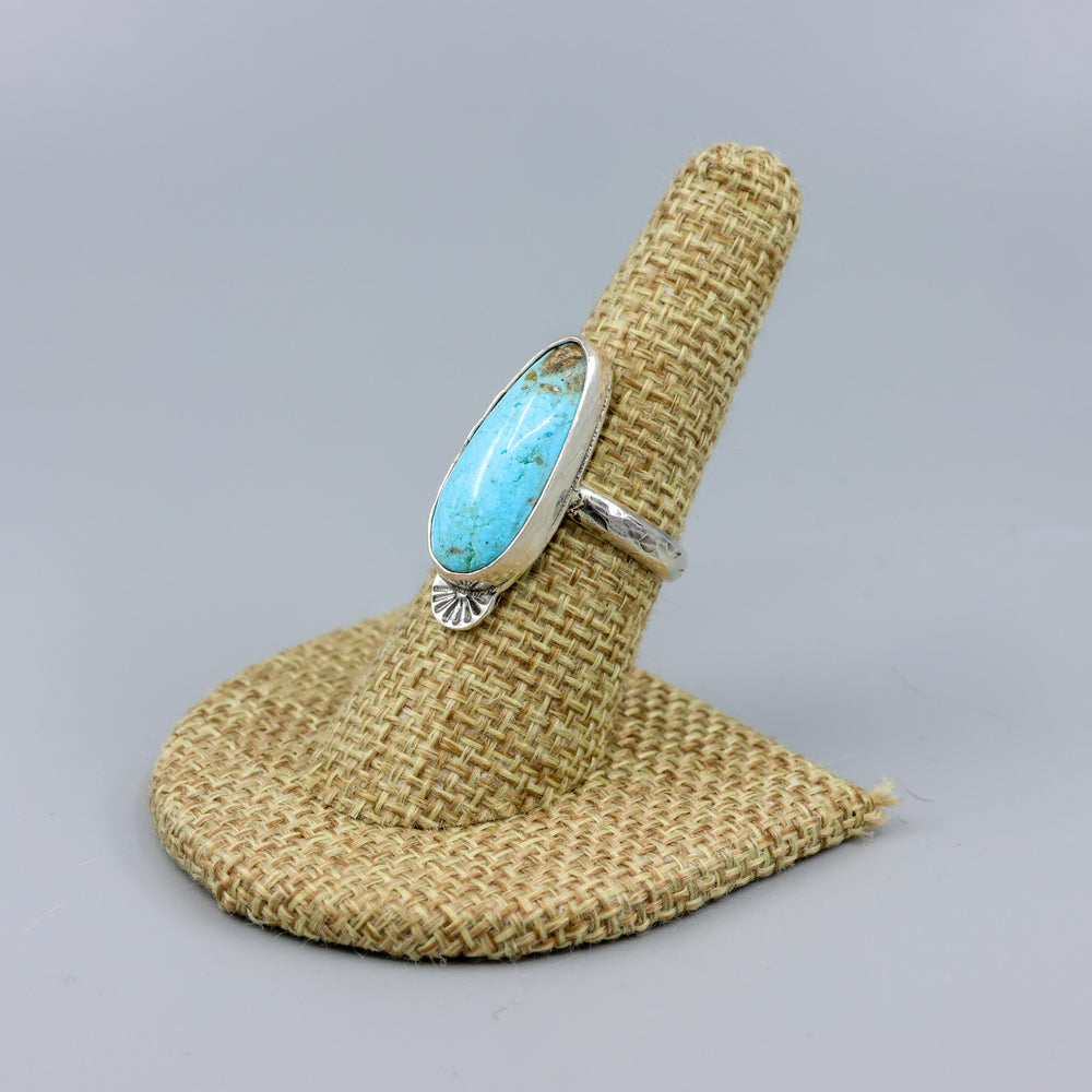 one of a kind handmade kingman turquoise ring size 7