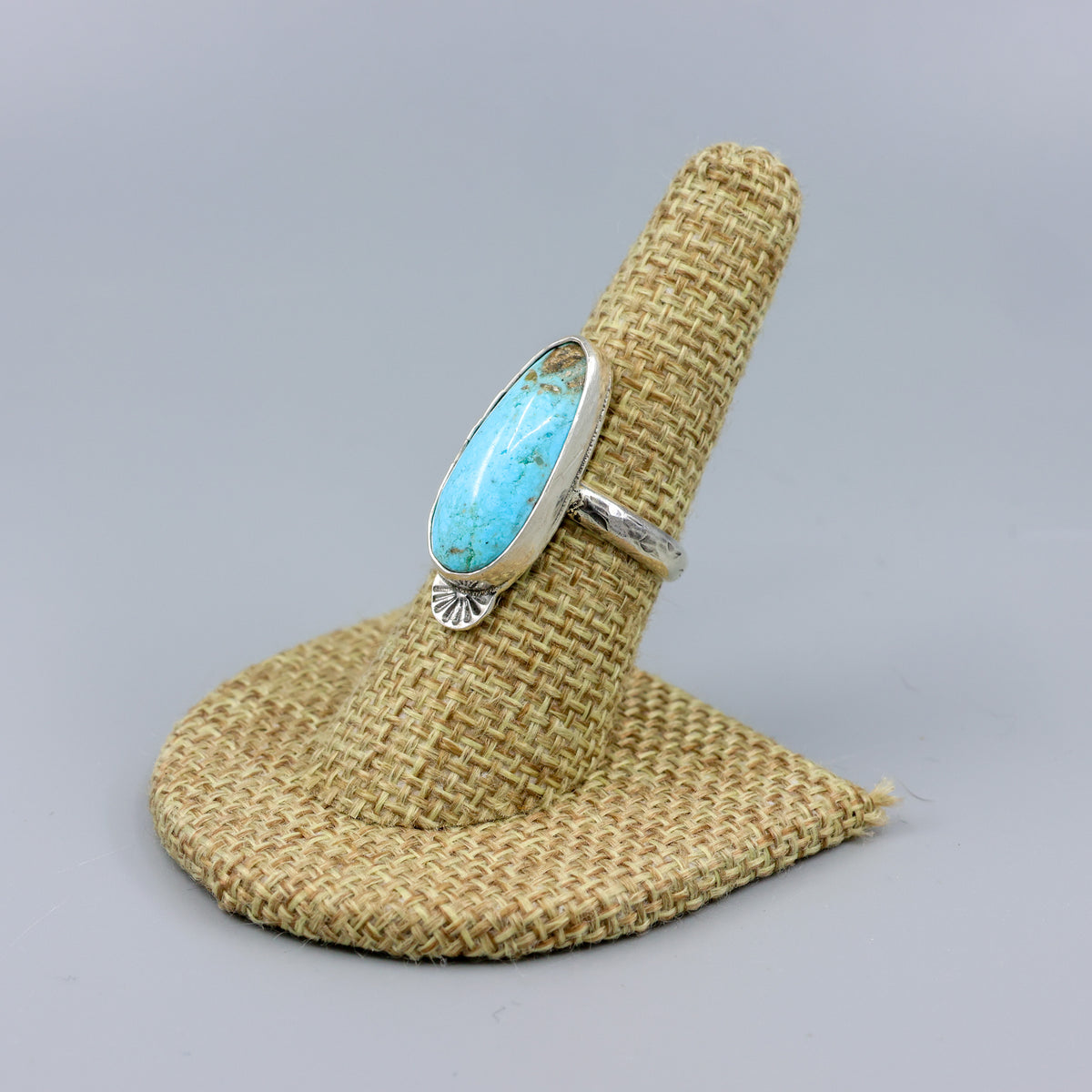 one of a kind handmade kingman turquoise ring size 7