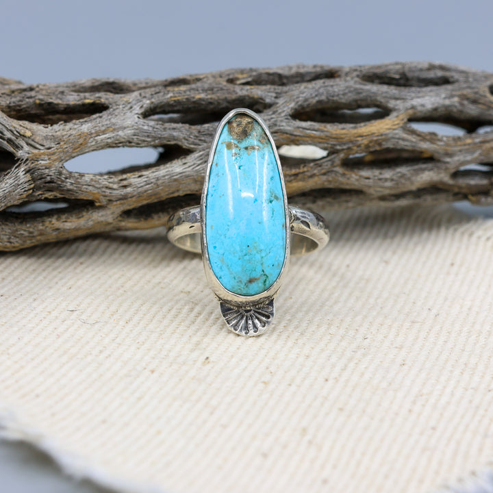 handmade kingman turquoise ring size 7