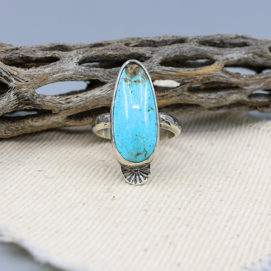 handmade kingman turquoise ring size 7