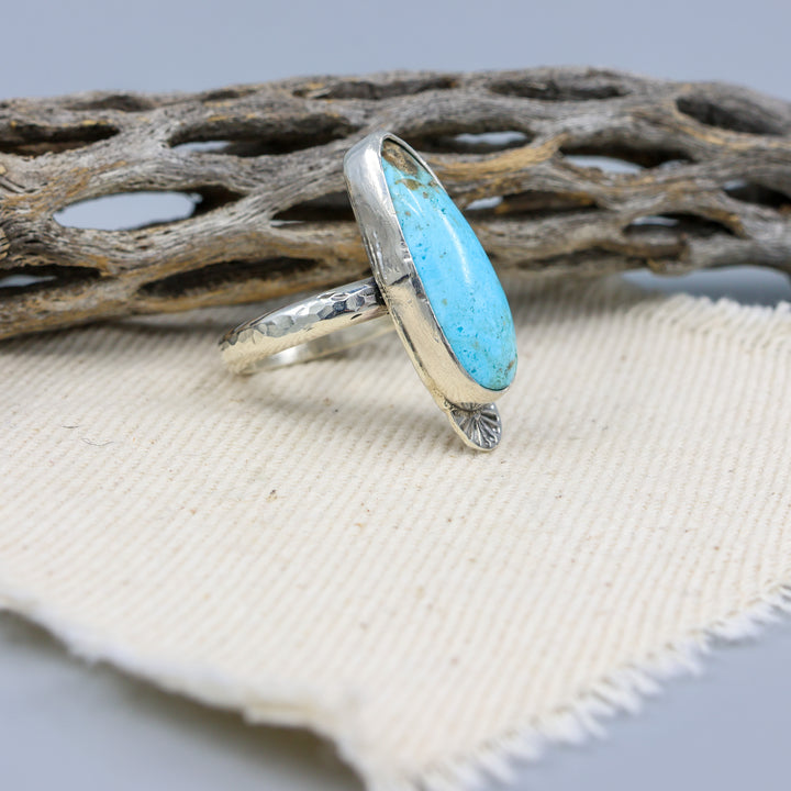 Kingman Turquoise Sterling Silver Ring 115 One of a Kind - Size 7