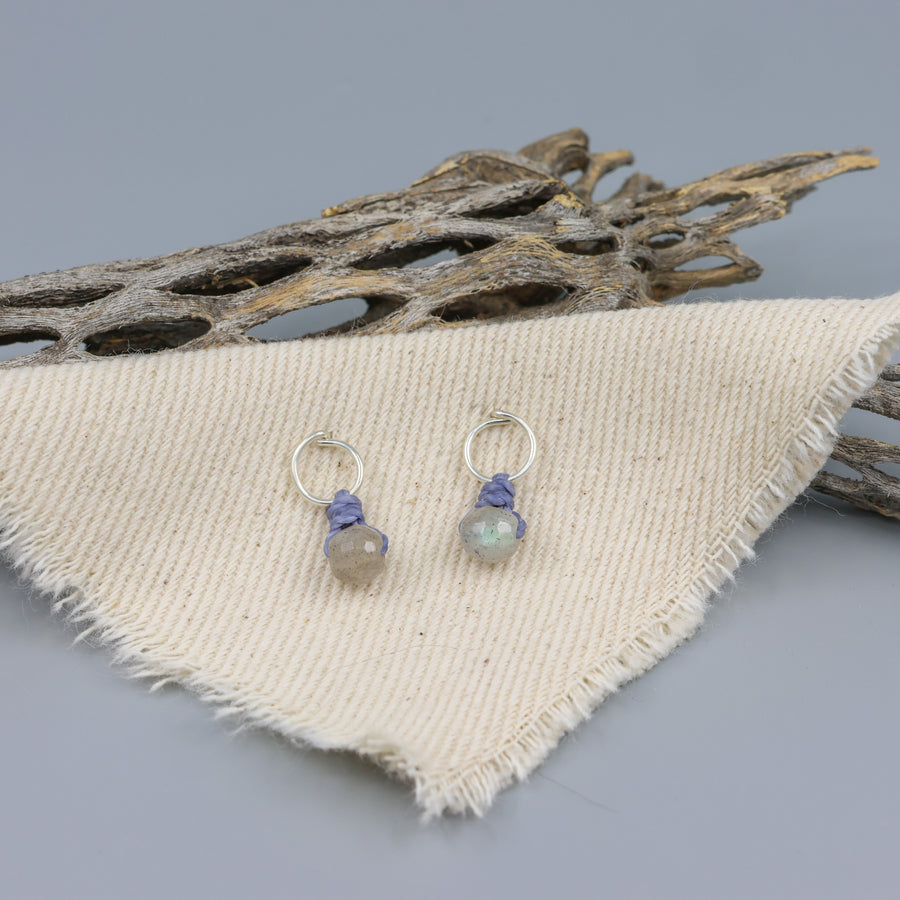 labradortie sterling silver mini dangle earrings handmade usa