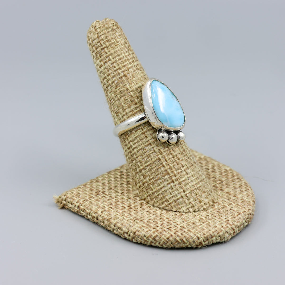 Larimar Sterling Silver Ring 120 One of a Kind - Size 7
