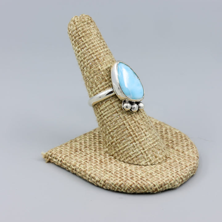 Larimar Sterling Silver Ring 120 One of a Kind - Size 7