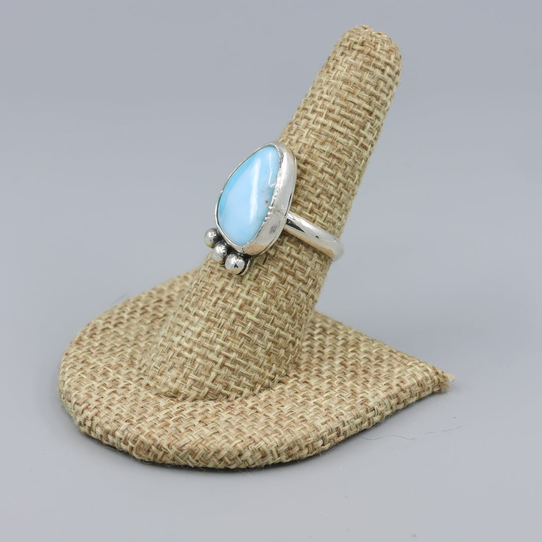 Larimar Sterling Silver Ring 120 One of a Kind - Size 7
