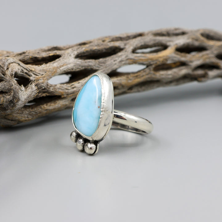 Larimar Sterling Silver Ring 120 One of a Kind - Size 7
