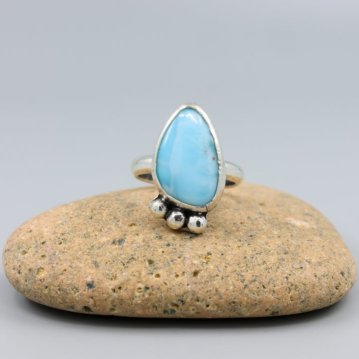 handmade larimar and sterling silver one of a kind ring