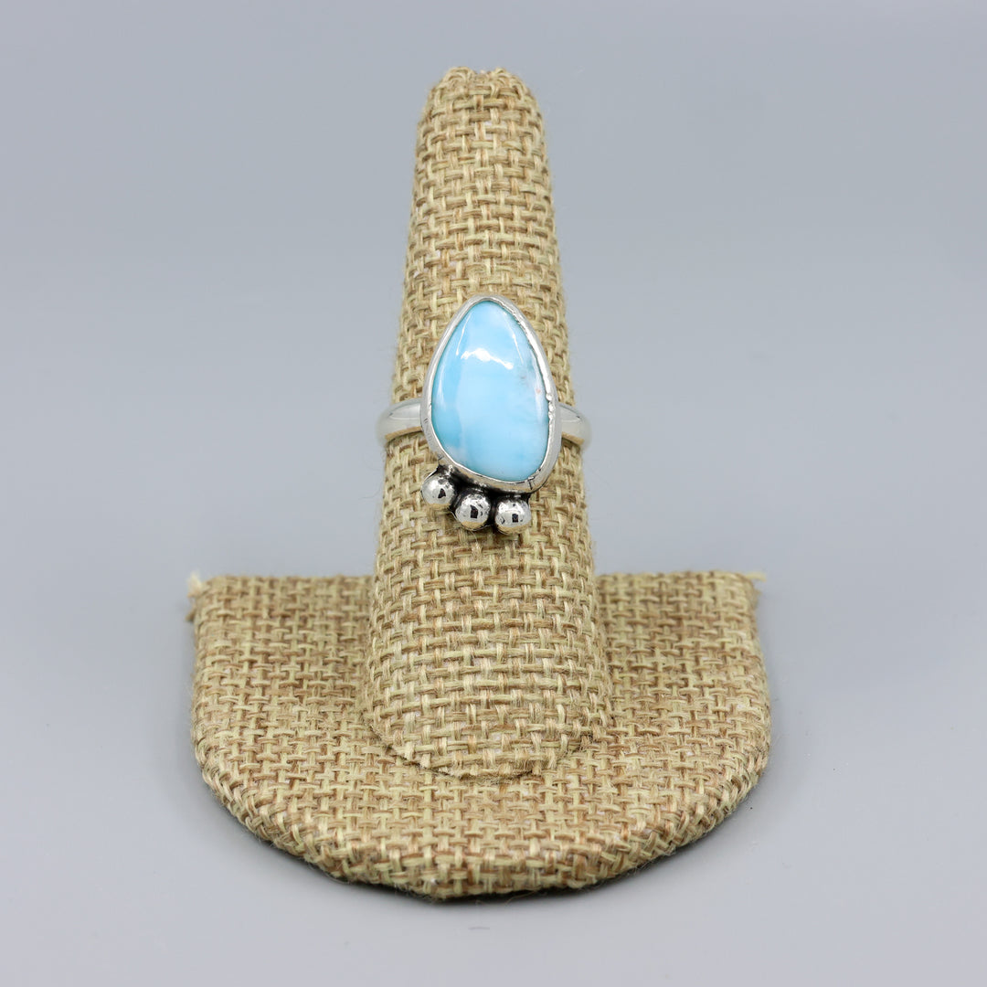 Larimar Sterling Silver Ring 120 One of a Kind - Size 7