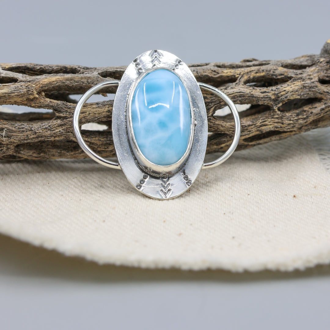Larimar Sterling Silver One of a Kind Twilly Slide