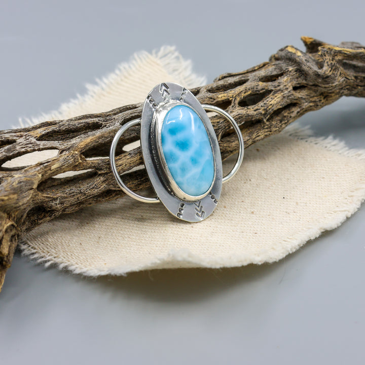Larimar Sterling Silver One of a Kind Twilly Slide