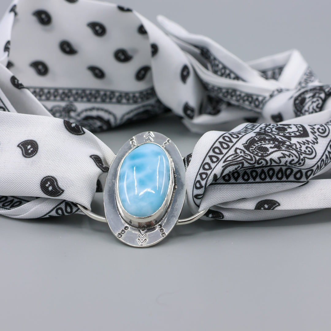 Larimar Sterling Silver One of a Kind Twilly Slide