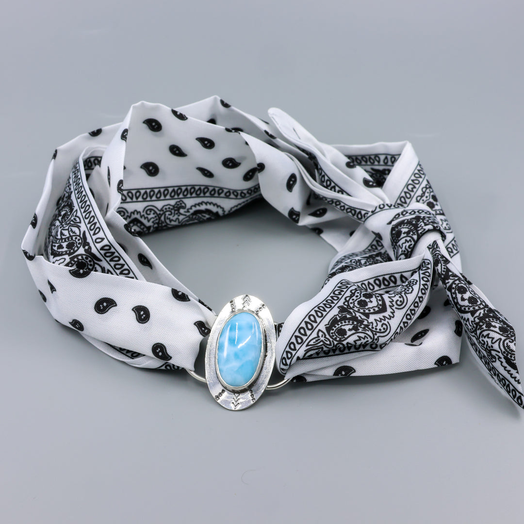 Larimar Sterling Silver One of a Kind Twilly Slide