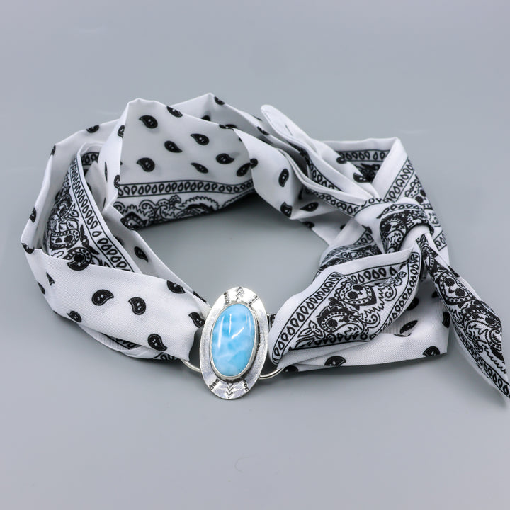 Larimar Sterling Silver One of a Kind Twilly Slide