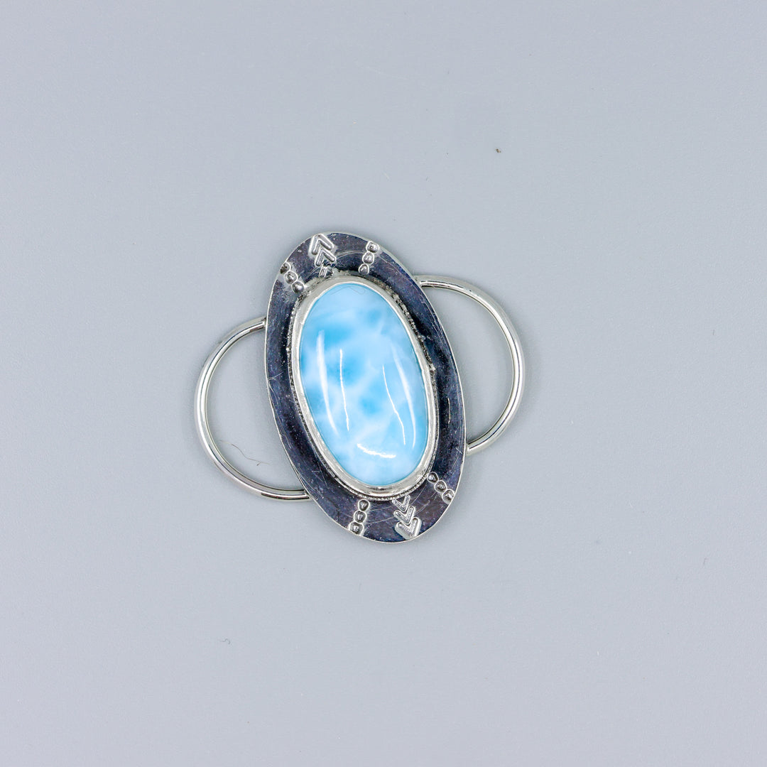 Larimar Sterling Silver One of a Kind Twilly Slide