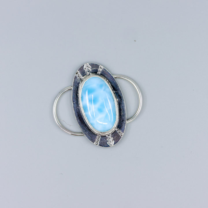 Larimar Sterling Silver One of a Kind Twilly Slide