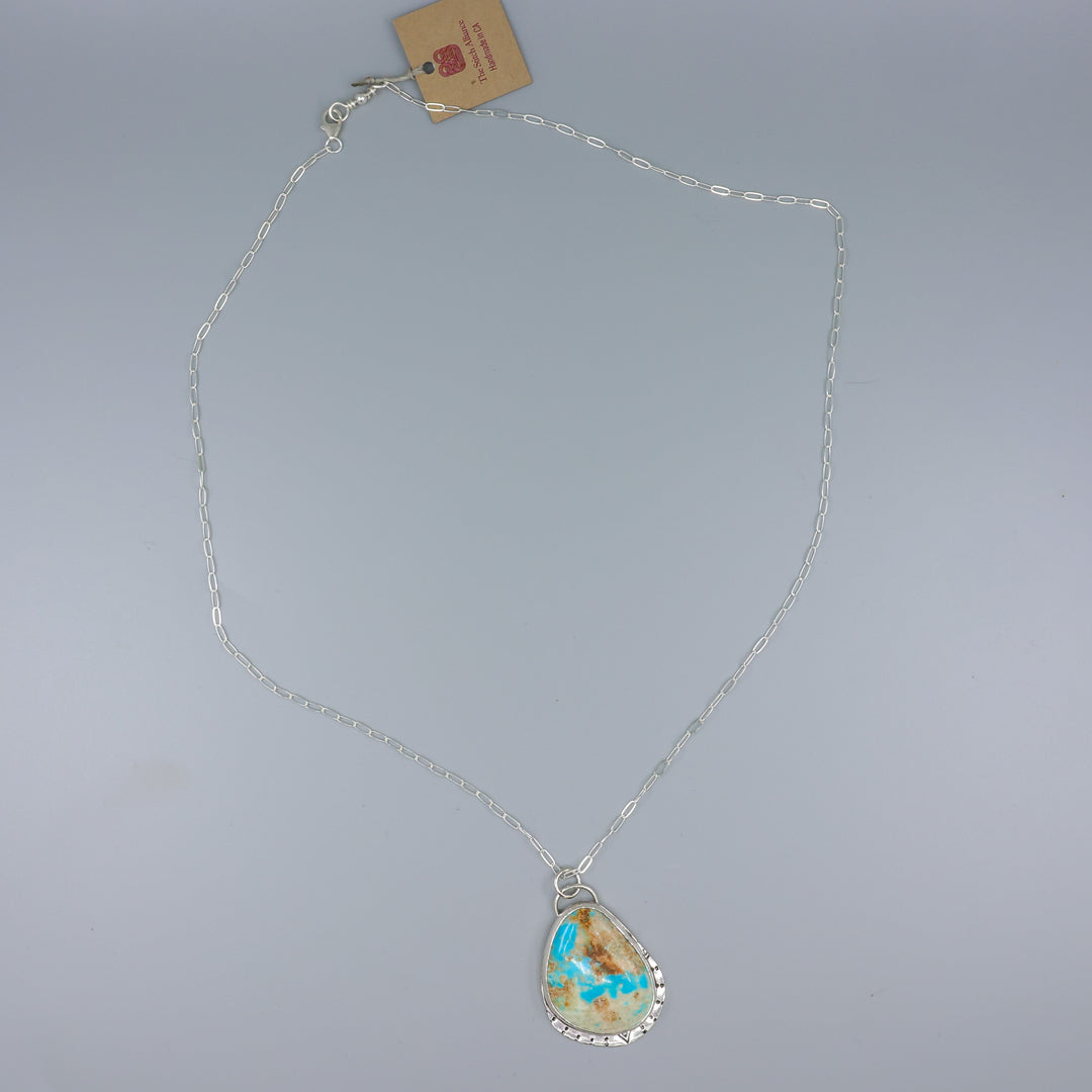 Ma An Shan Turquoise Sterling Silver One of a Kind Necklace