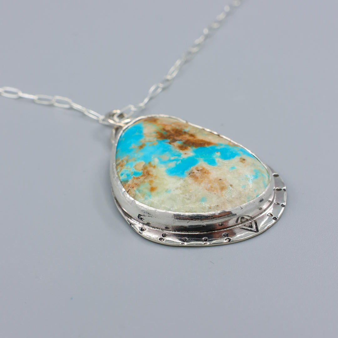 Ma An Shan Turquoise Sterling Silver One of a Kind Necklace