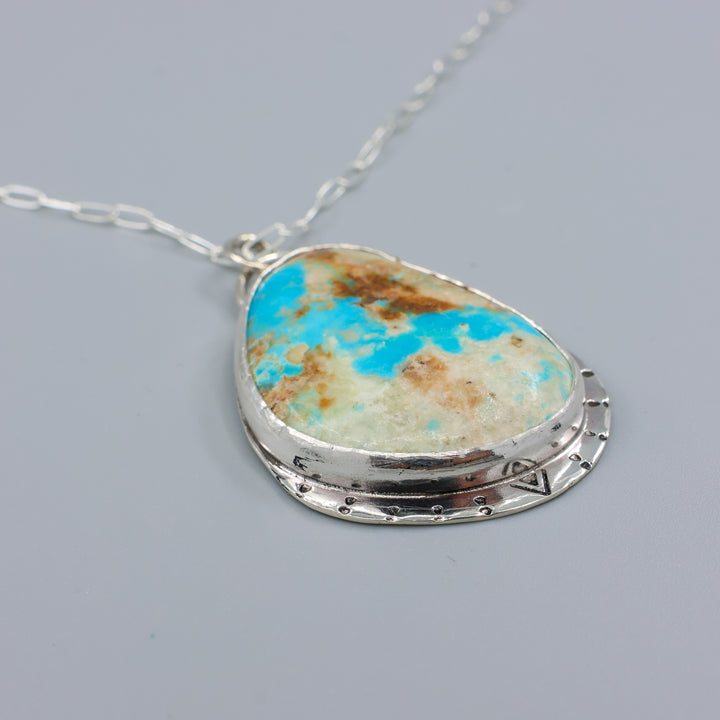 Ma An Shan Turquoise Sterling Silver One of a Kind Necklace