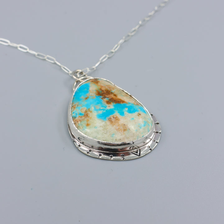 Ma An Shan Turquoise Sterling Silver One of a Kind Necklace