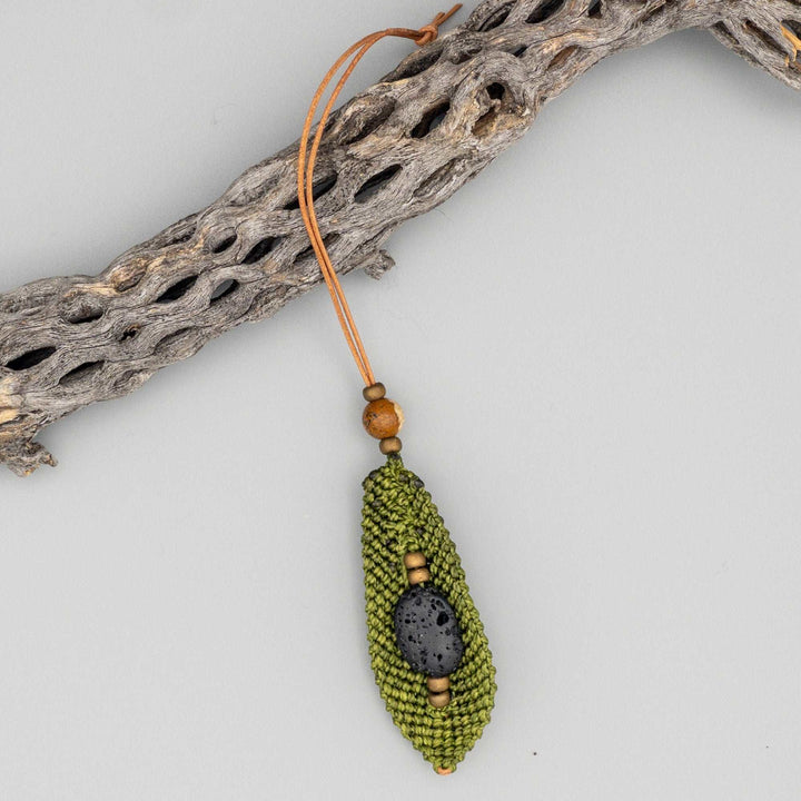 Macrame Feather Diffuser Charm