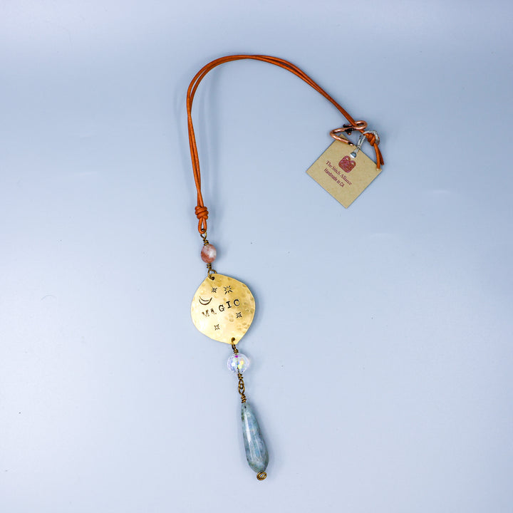 Magic Suncatcher, Brass, Labradorite, Sunstone