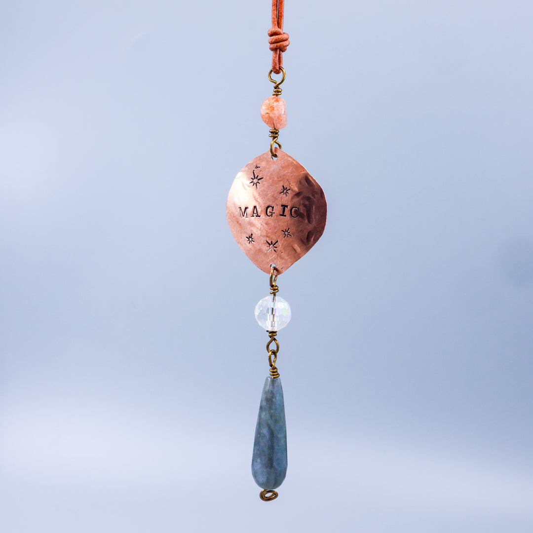 Magic Suncatcher, Copper, Labradorite, Sunstone