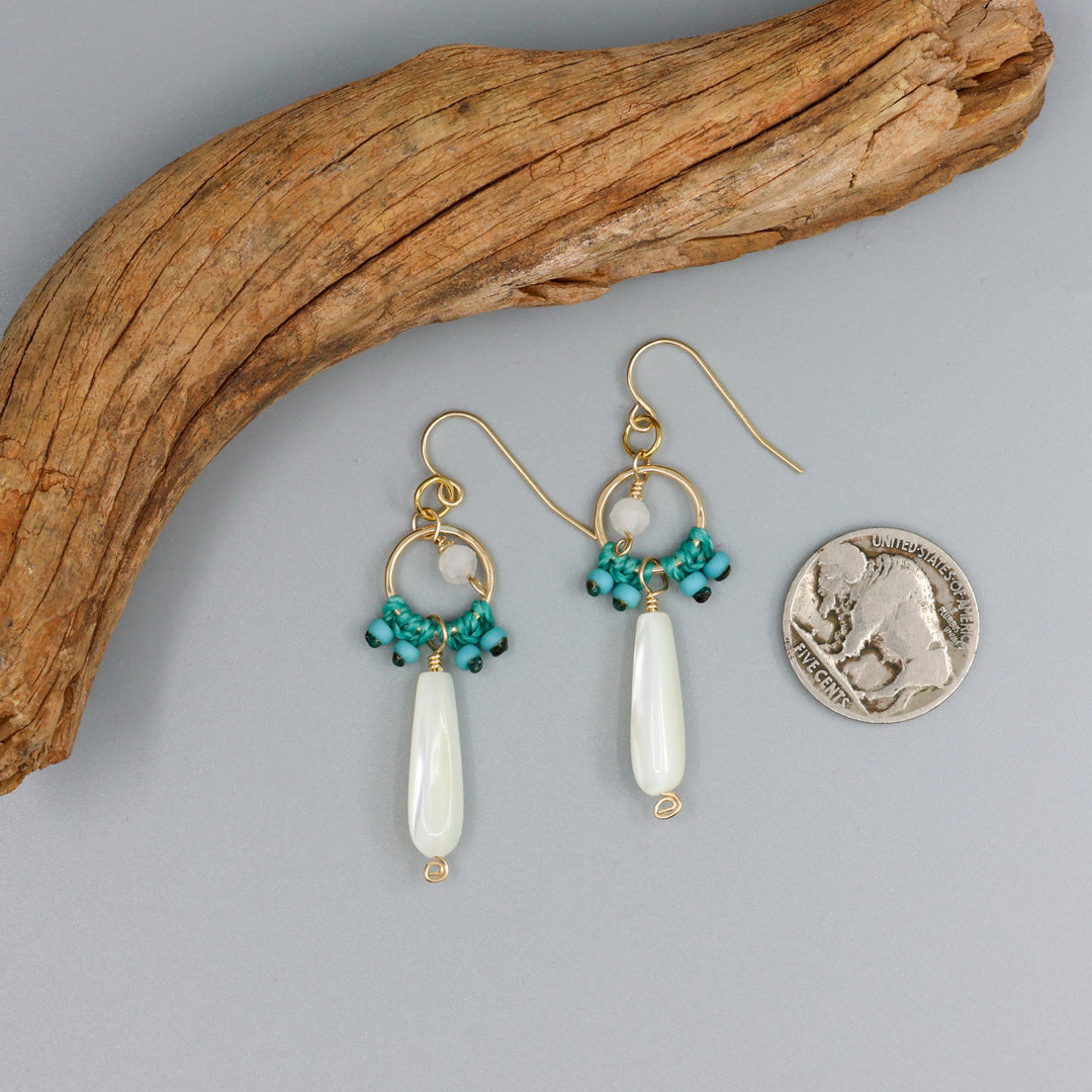 Maria Earrings - Mother of Pearl / Gold Fill