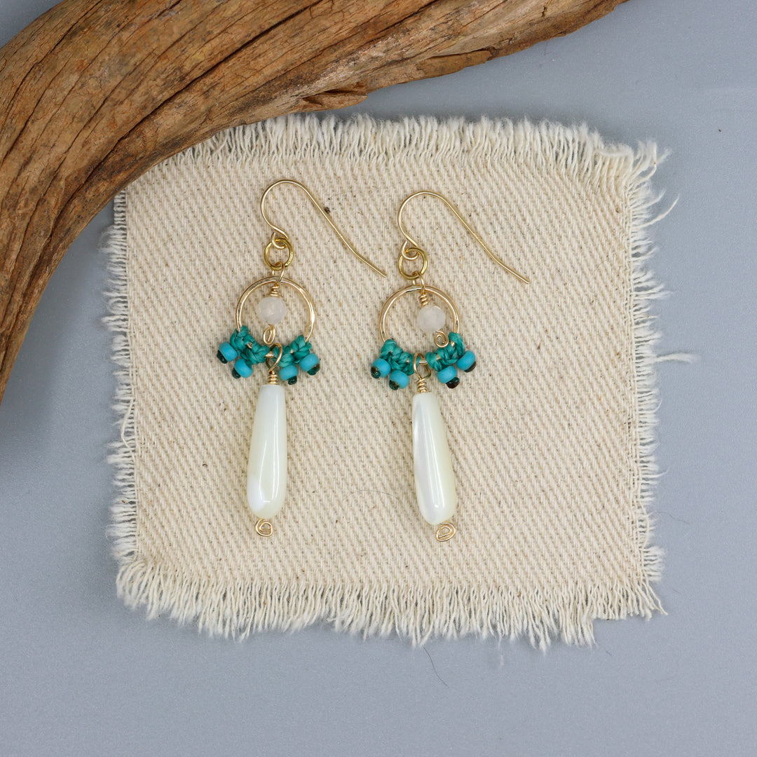 Maria Earrings - Mother of Pearl / Gold Fill
