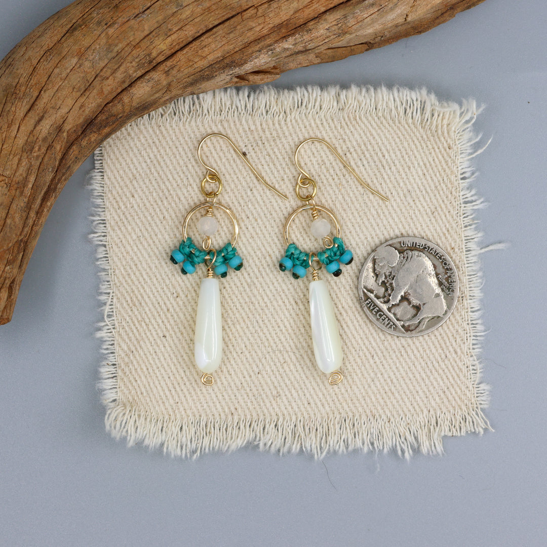 Maria Earrings - Mother of Pearl / Gold Fill