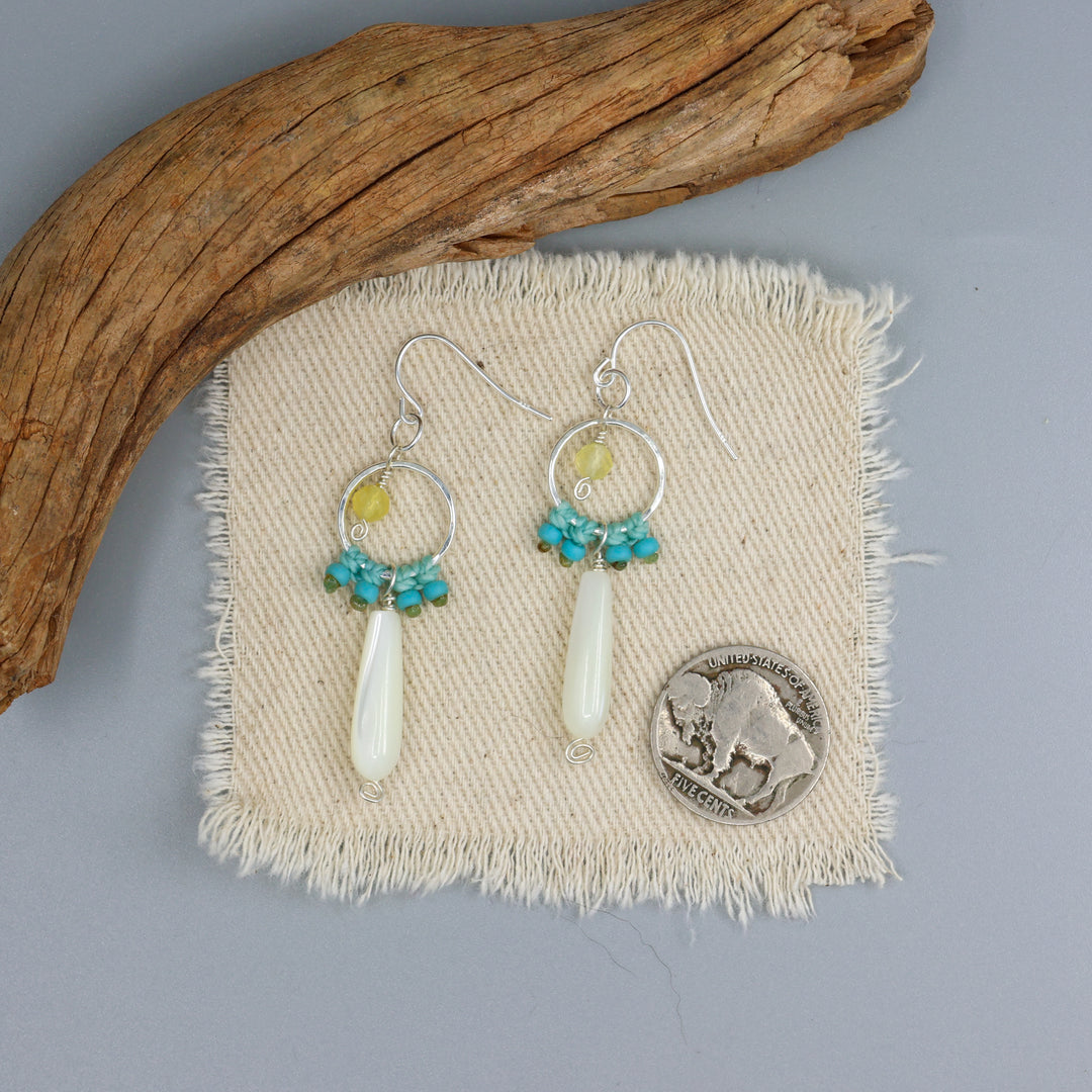 Maria Earrings - Mother of Pearl, Sterling Silver