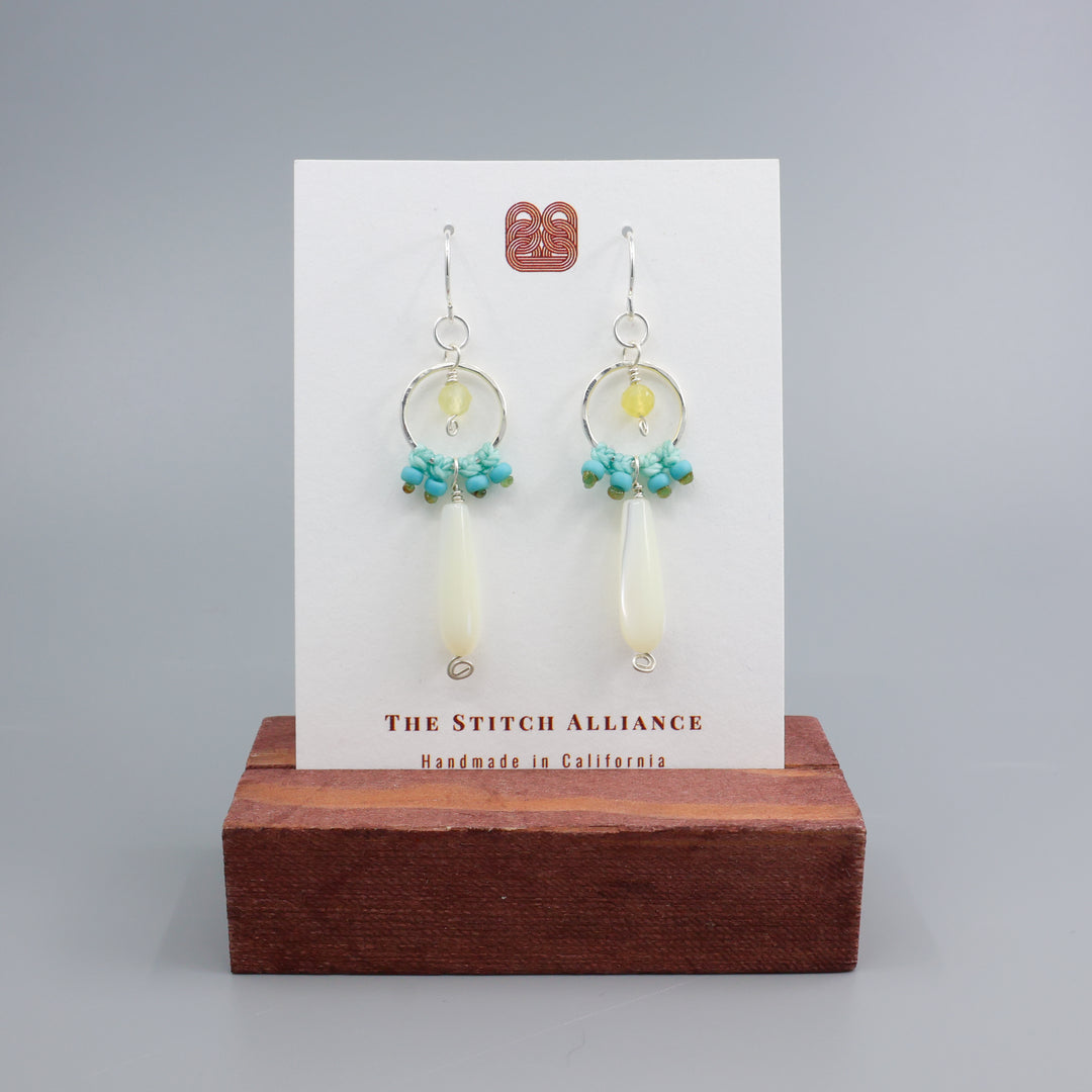 Maria Earrings - Mother of Pearl, Sterling Silver