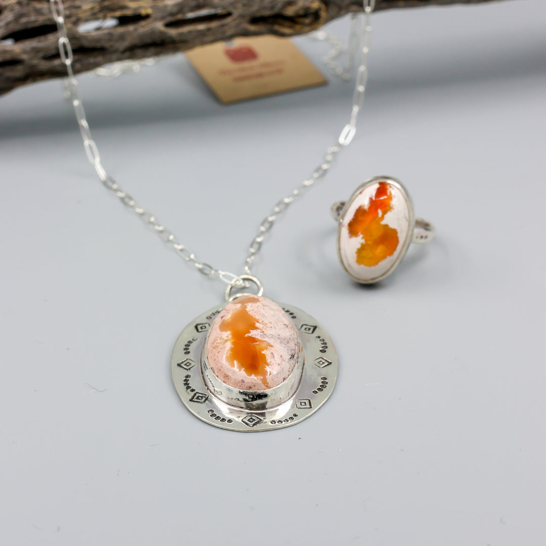 Mexican Opal Sterling Silver One of a Kind Necklace