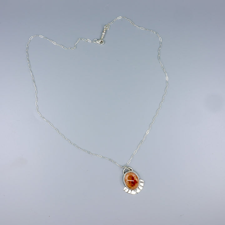 Mexican Cantera Opal Sterling Silver One of a Kind Necklace 174
