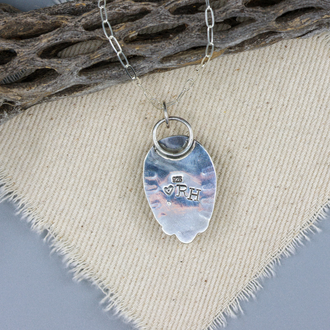 Mexican Cantera Opal Sterling Silver One of a Kind Necklace 187