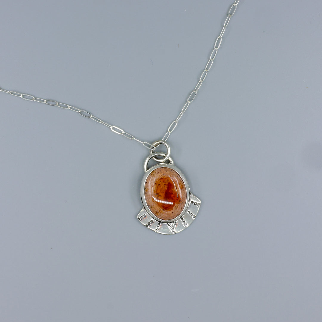 handmade Mexican cantera opal pendant stering silver one of a kind