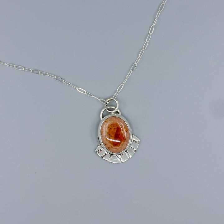 handmade Mexican cantera opal pendant stering silver one of a kind