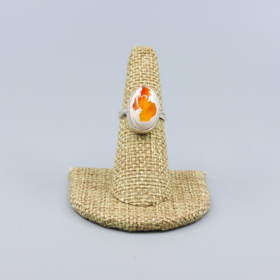 Mexican Cantera Opal Sterling Silver Ring OOAK - Size 6