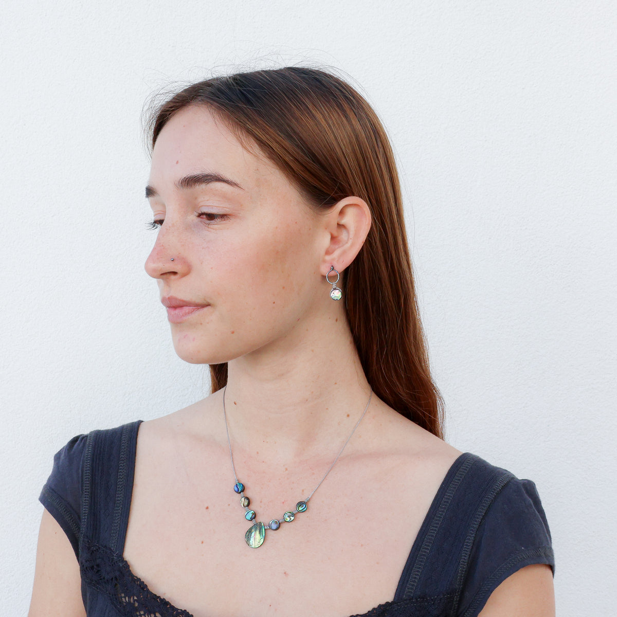 handmade abalone necklace