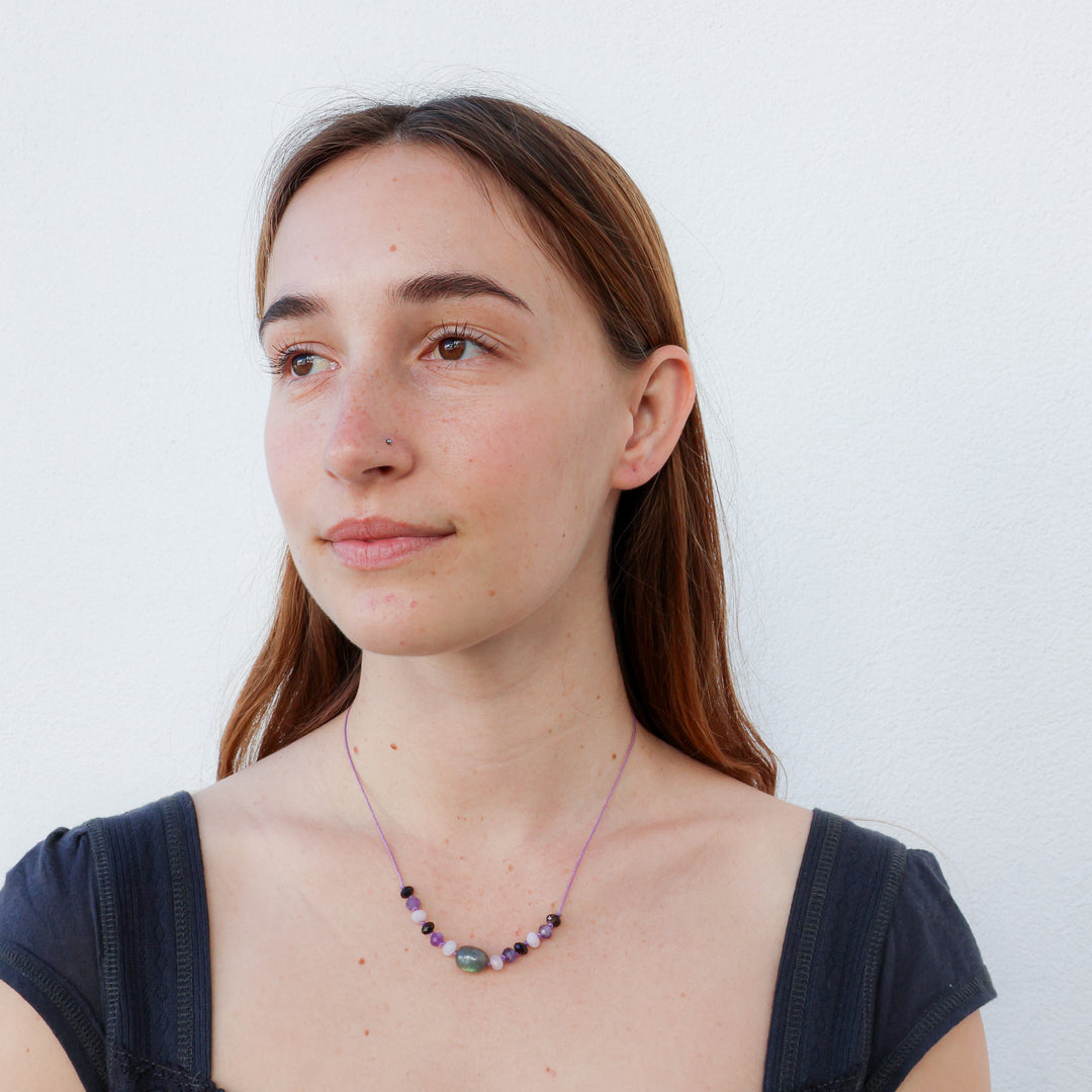 handknotted gemstone necklace