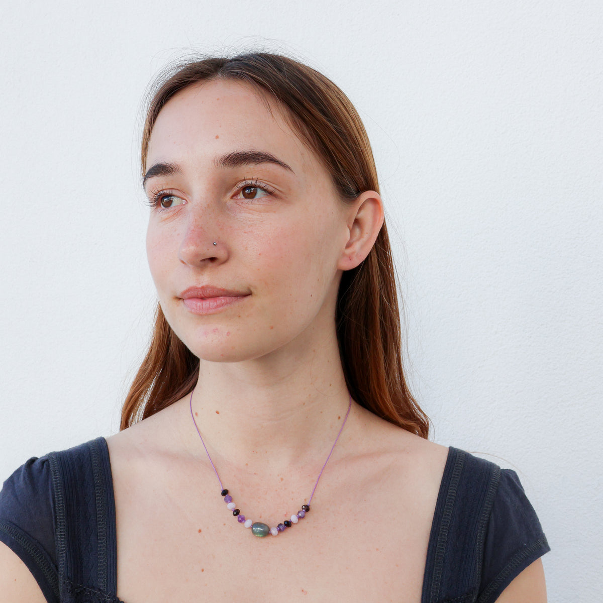 handknotted gemstone necklace