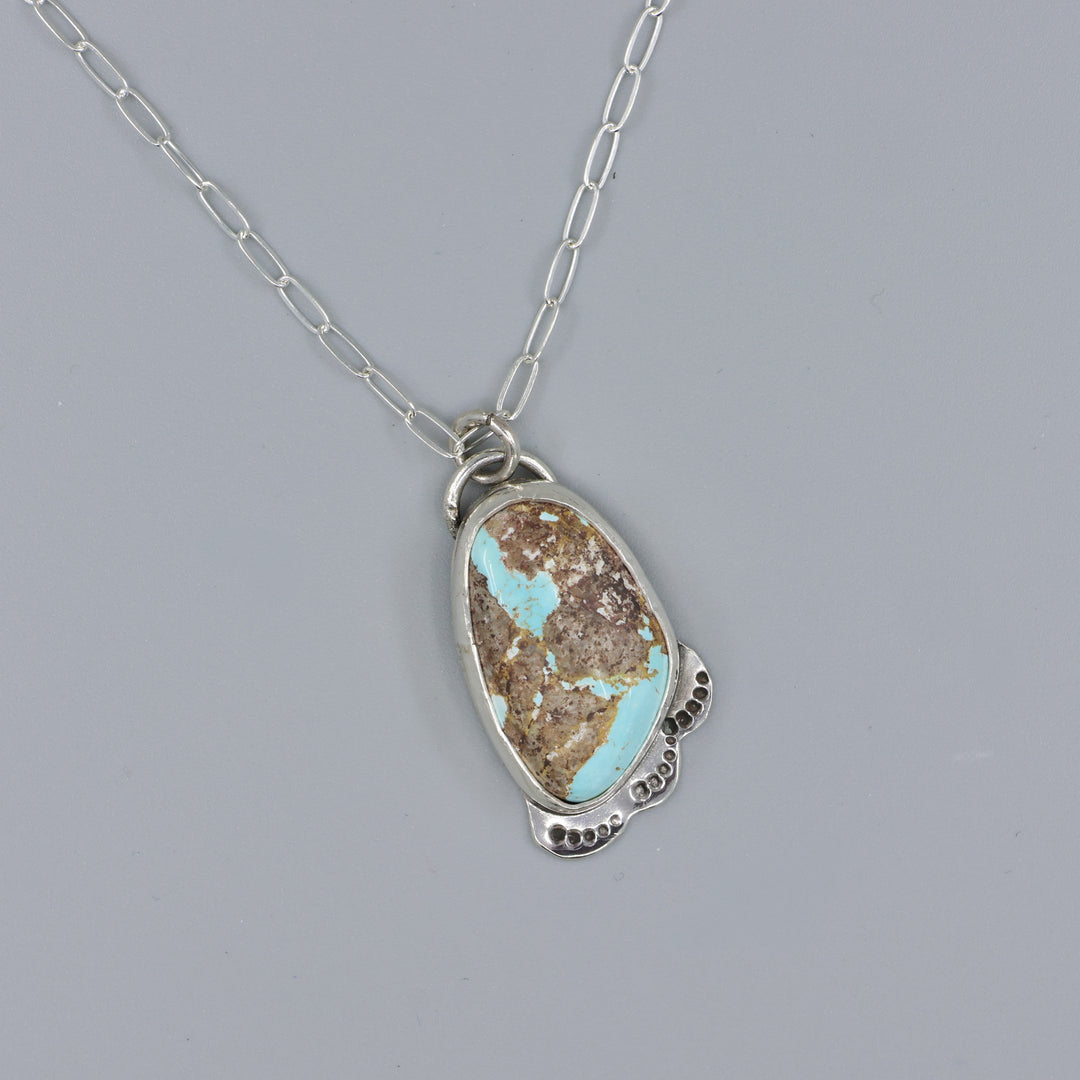 Nevada Turquoise Sterling Silver Necklace One of a Kind
