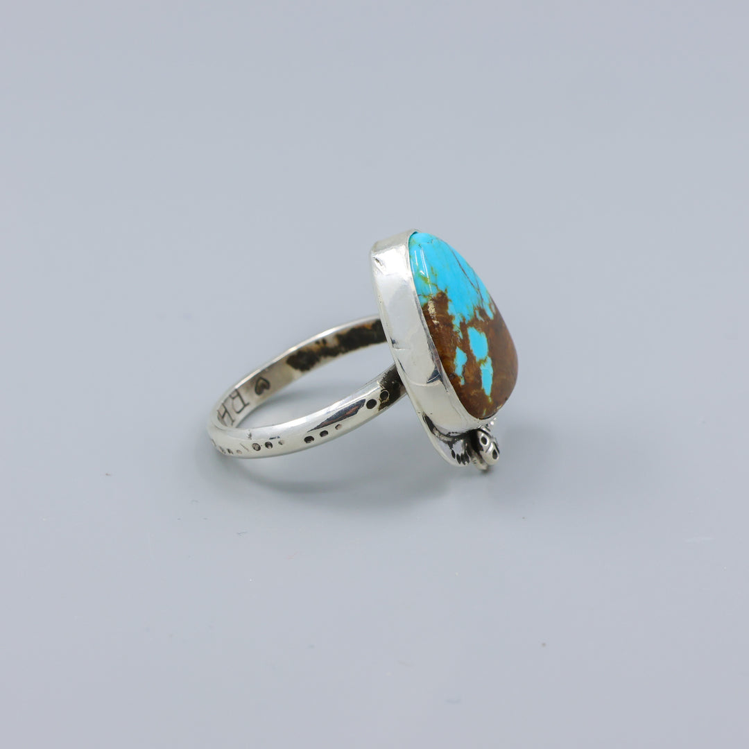 #8 Turquoise Sterling Silver Ring One of a Kind - Size 8