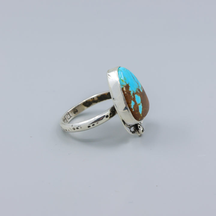 #8 Turquoise Sterling Silver Ring One of a Kind - Size 8