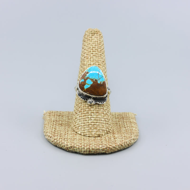 #8 Turquoise Sterling Silver Ring One of a Kind - Size 8