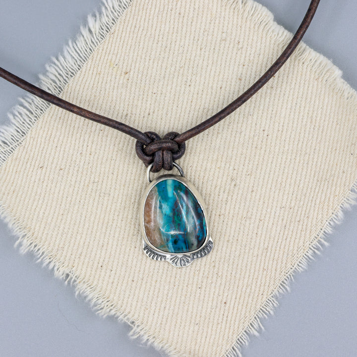 handmade ocean jasper and sterling silver one of a kind necklace 