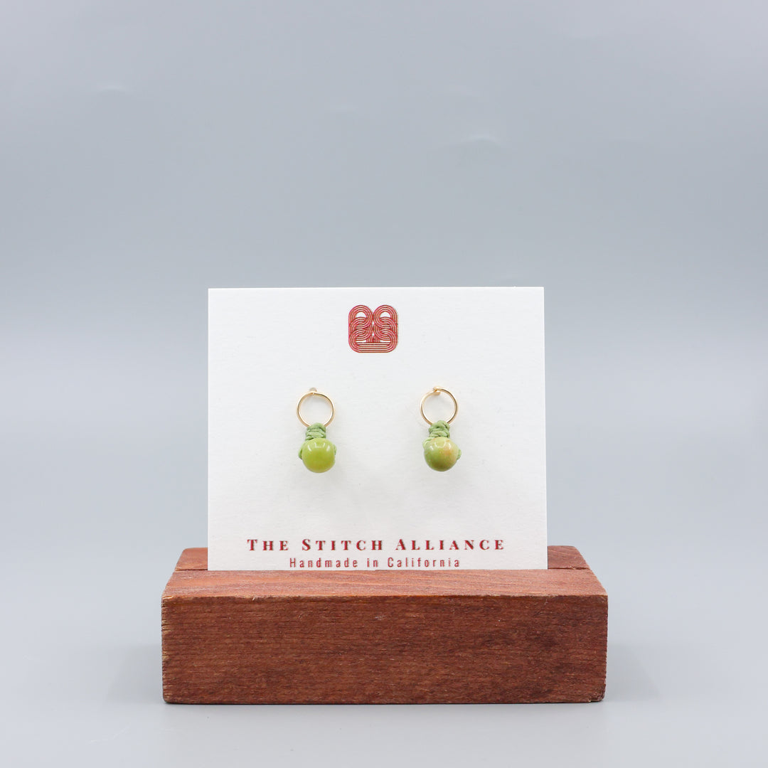 Peridot Mini Dangle Earrings - Gold Fill