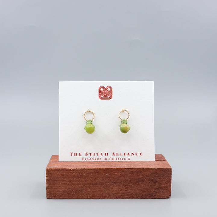 Peridot Mini Dangle Earrings - Gold Fill