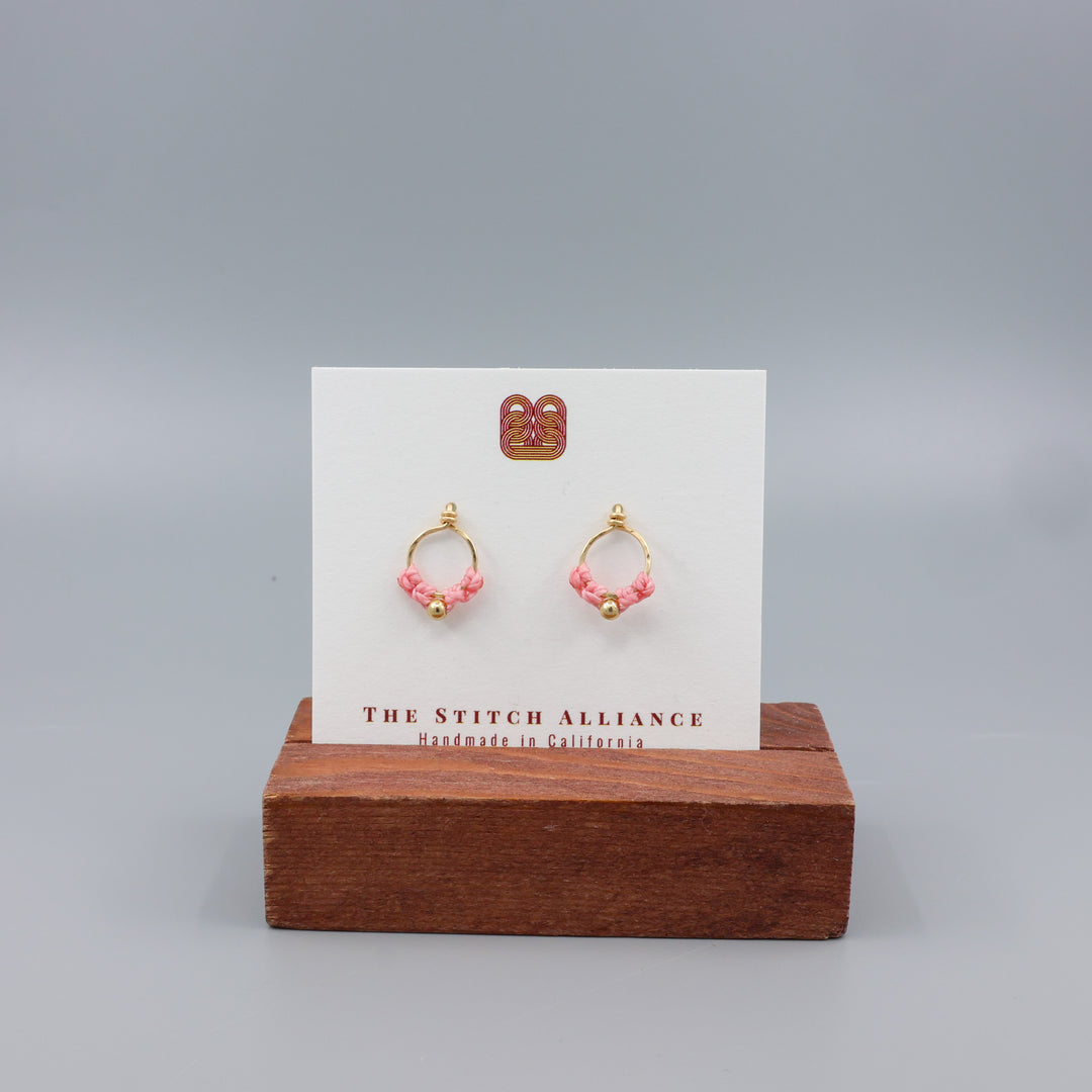 Petal Earrings / Gold Fill / Pink